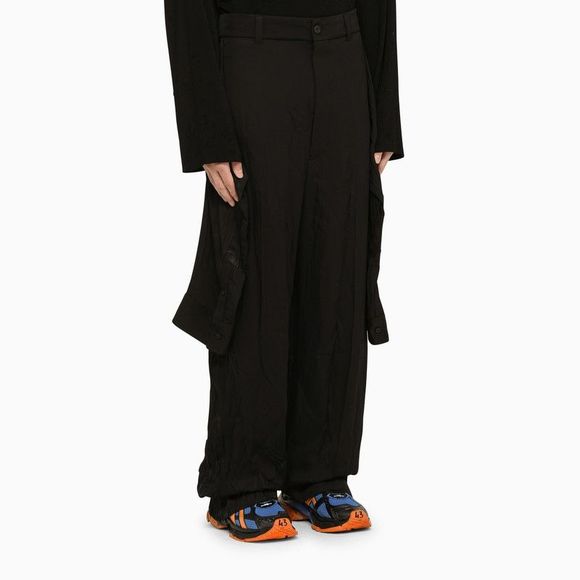 Balenciaga Black Draped Trousers - Picture 3 of 5